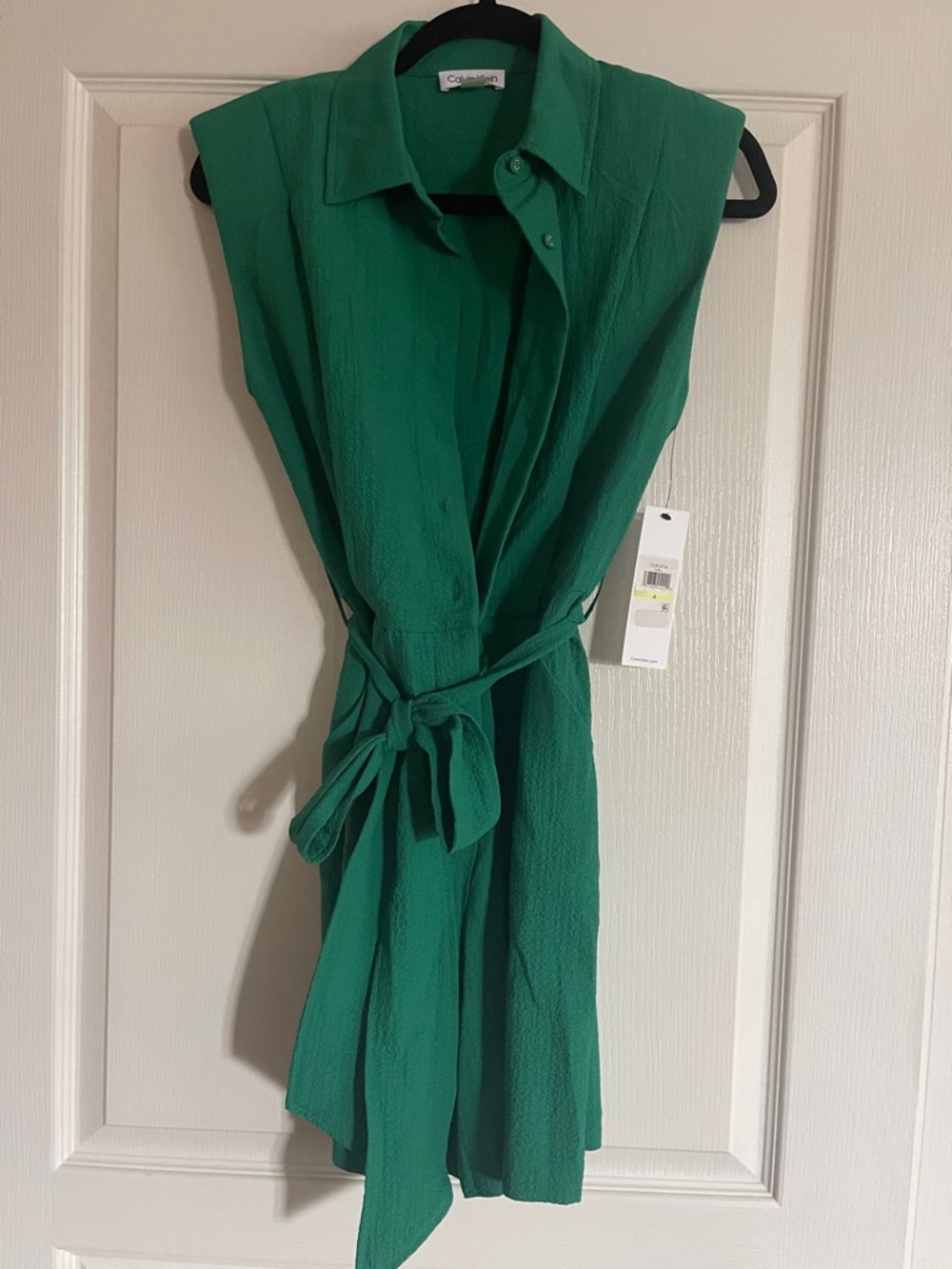 NWT Calvin Klein Emerald Green Sleeveless romper
